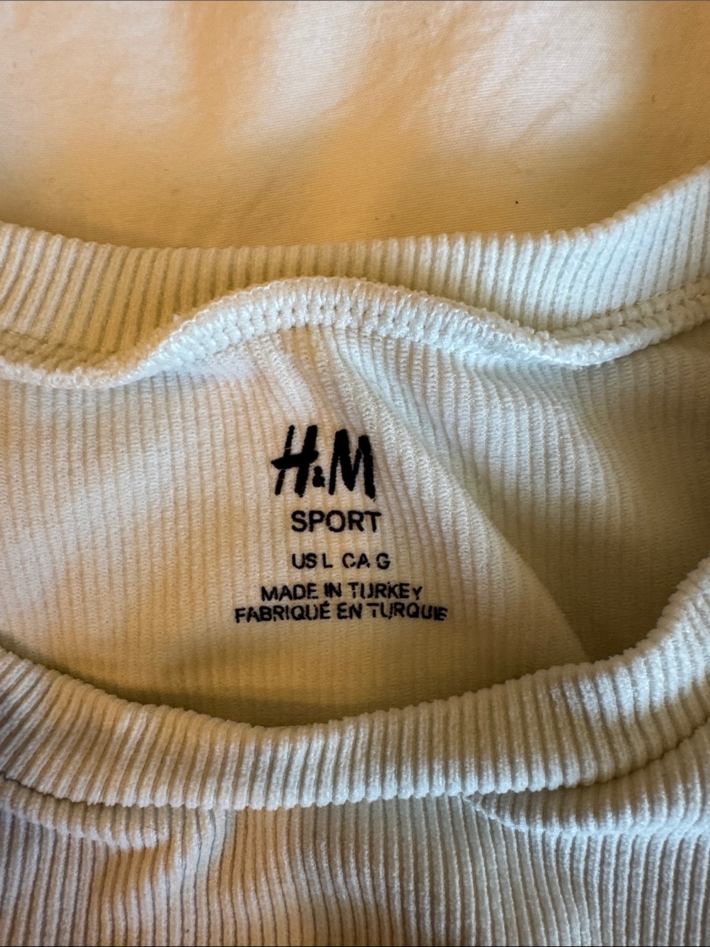 H&M white Ribbed Tank Top - Picture 2 of 3